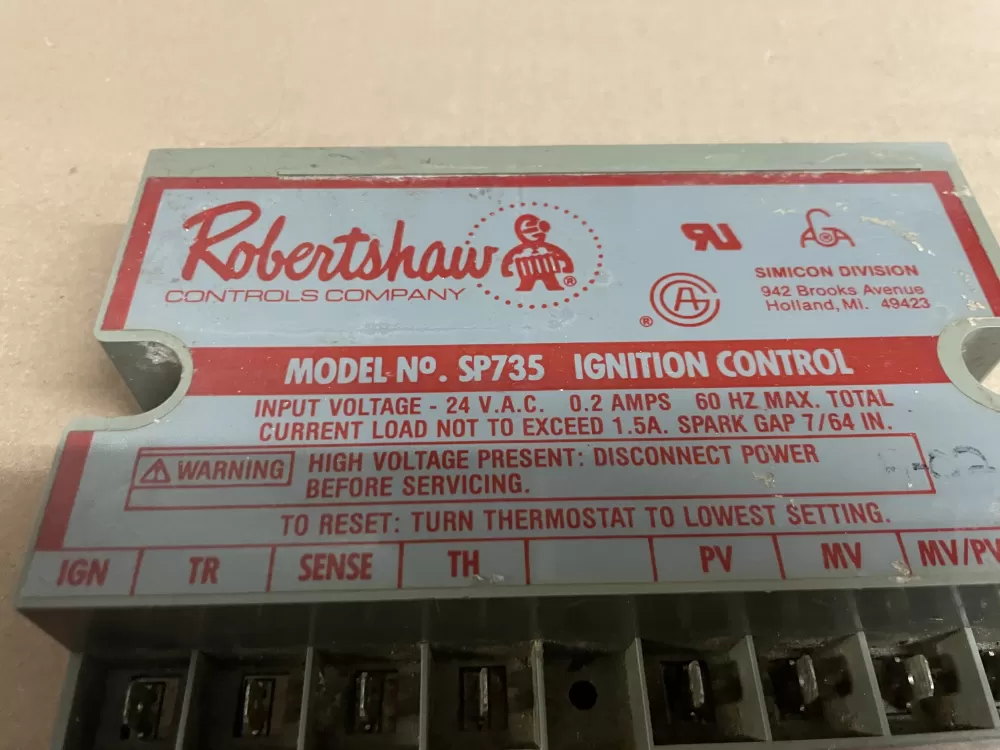 Robertshaw 100-00810-15 Furnace Module Ignition Lockout Control AZ103508 | Wm991