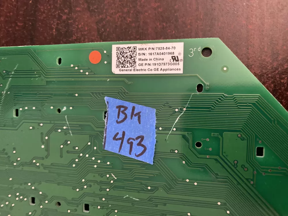 GE COOKTOP CONTROL BOARD PART # 191D7973G005 AZ36330 | BK493