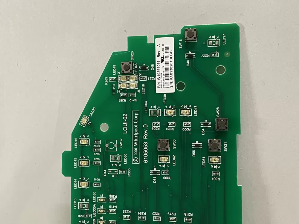 Whirlpool W10399099 Washer Control Board AZ142909 | KM2395
