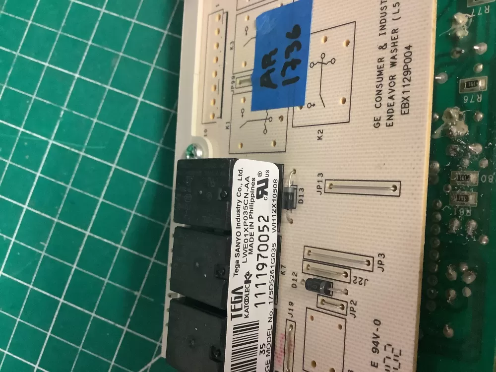GE 175D5261G035 EBX1129P004 WH12X10508 Washer Control Board AZ205909 | AR1736