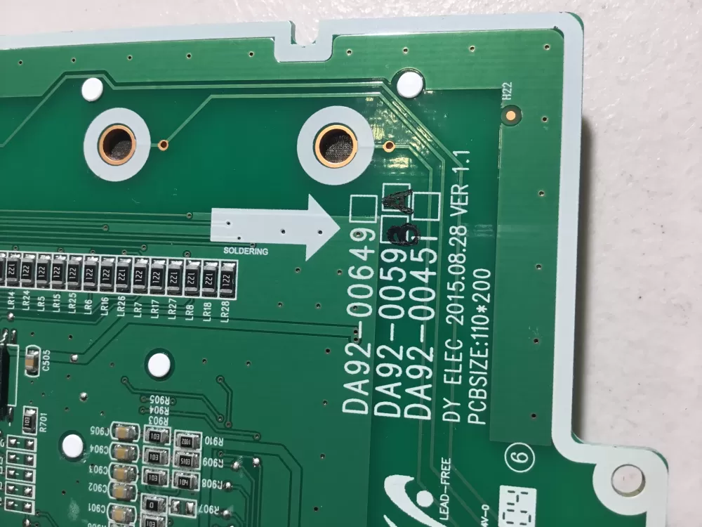 Samsung DA92 00598A Refrigerator Control Board AZ38411 | NR4