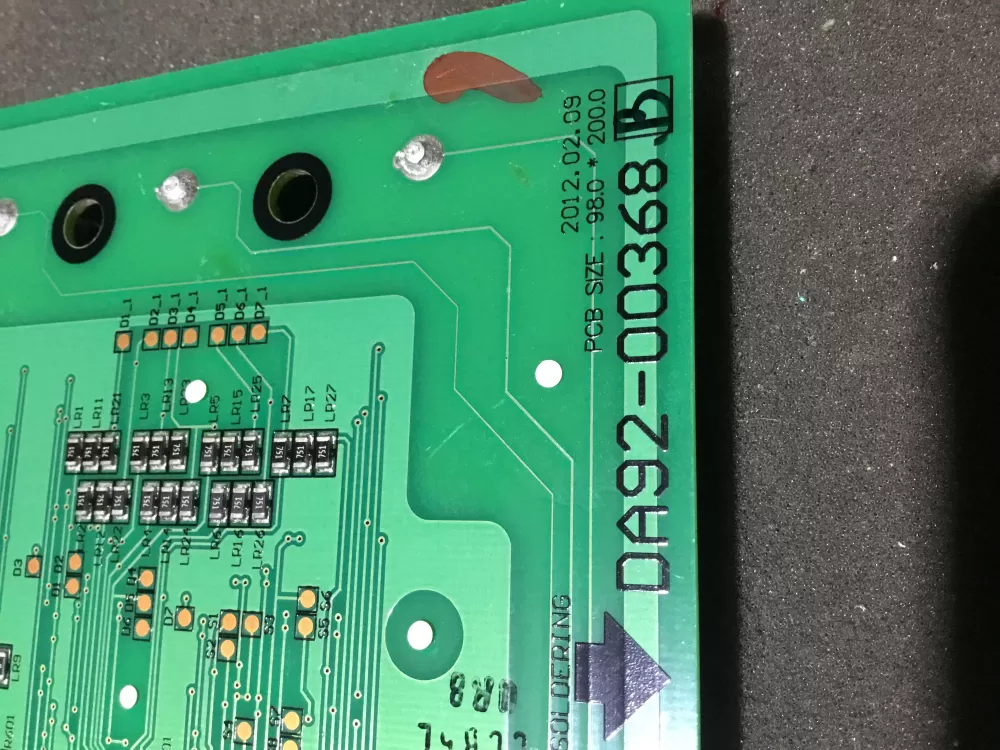 Samsung DA92-00368B Refrigerator Dispenser UI Control Board AZ86264 | NR1546