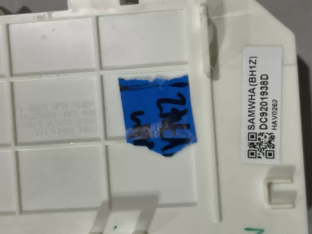 Samsung Dc92 01938c Dc26 00044a 01937a Washer Control Board AZ169412 | Wmv742