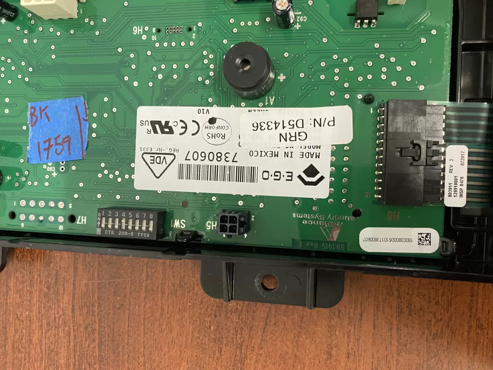 Dryer Control Assembly Board  514336 D514336P AZ44381 | BK1759