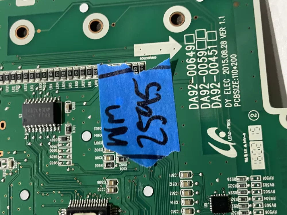 Samsung DA92 00649A Refrigerator Control Board Dispenser AZ169639 | Wm2595