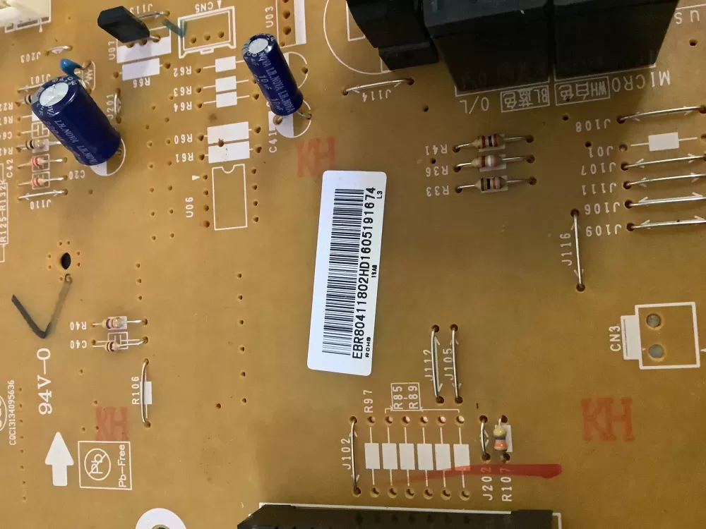 LG GE EBR80411802 Microwave Control Board AZ203304 | NR364