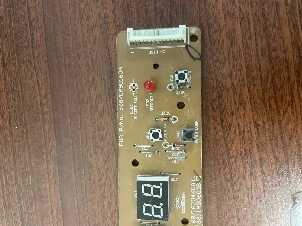 LG 6871A20600B Dehumidifier Display Power Control Board AZ54328 | KM1965