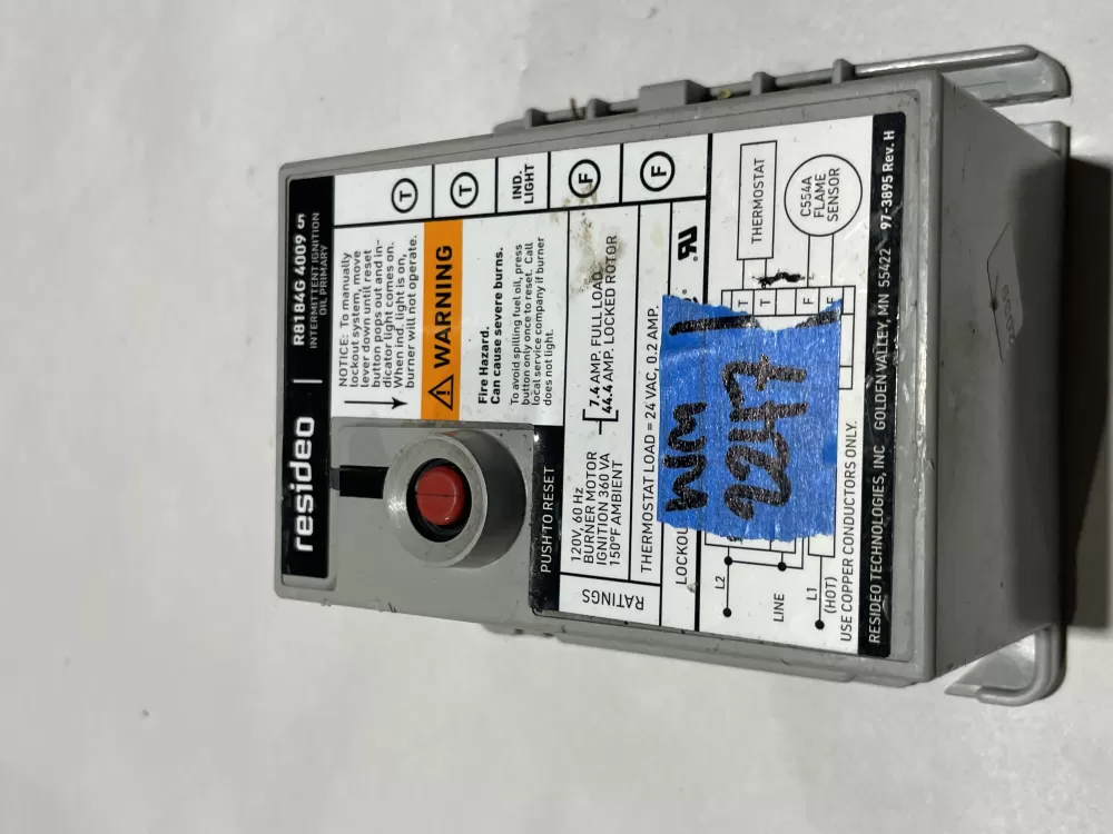 R8184G-4009  Honeywell Limit Burner Control AZ123137 | Wm2247