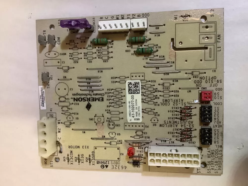 Rheem Emerson 47 102077 03 48e21 101 01  Control Board AZ104827 | AR1850