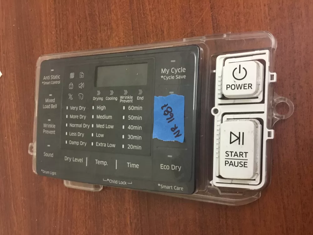 Samsung DC92-01607J DC94-06643A Dryer UI Control Board AZ33803 | NR1687
