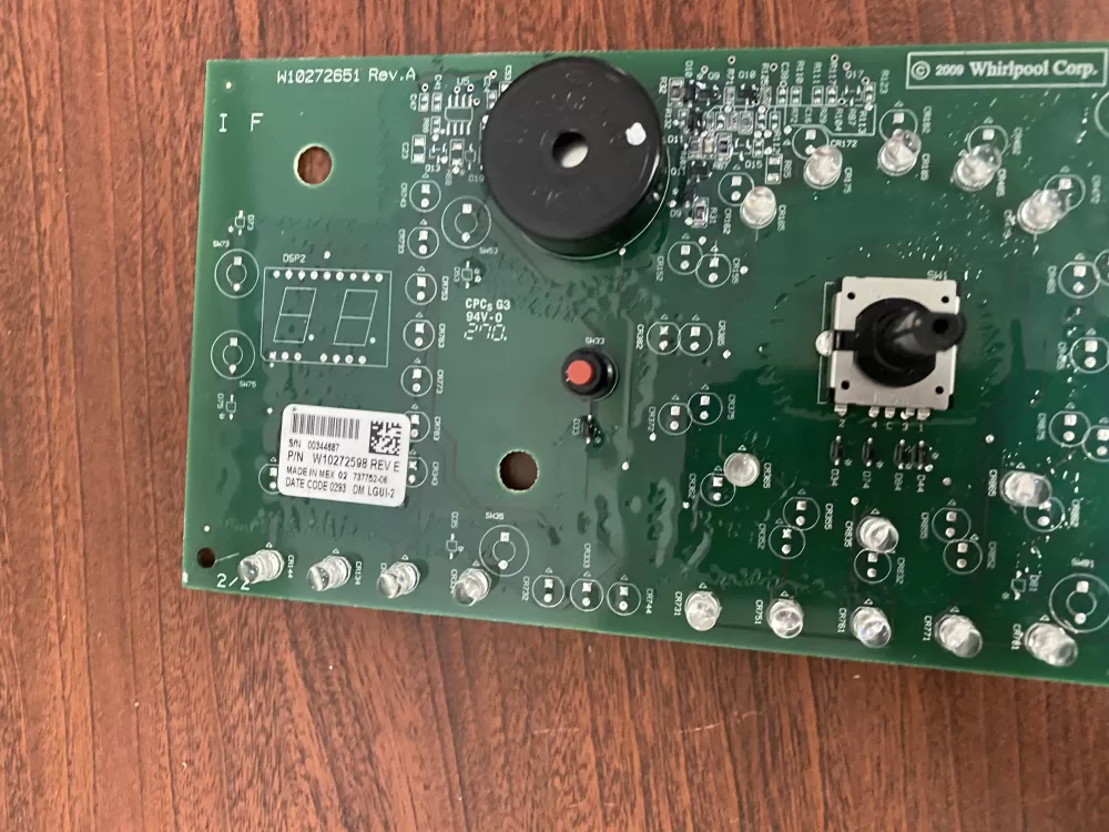 Whirlpool W10272598 Dryer Control Board