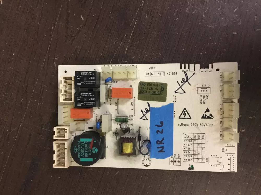 Washer Asko Control Board 8-064-257 546-904-001 546904-01 49-854-05 AZ528 | NR26