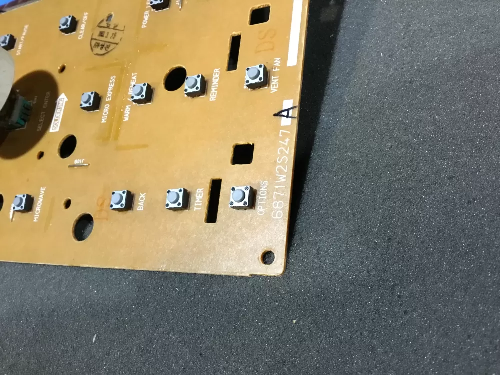 GE 6871W2S247A 6870W2A247A Microwave Control Board AZ88410 | NR1144
