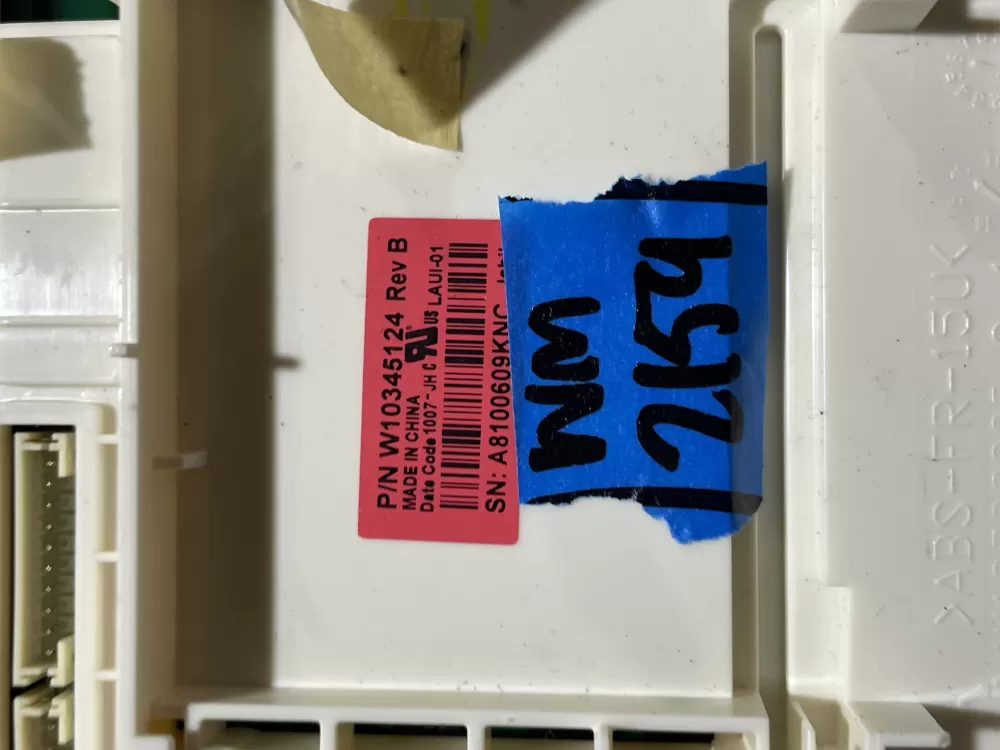 Maytag Whirlpool W10345124 Washer Control Board AZ140479 | Wm2159