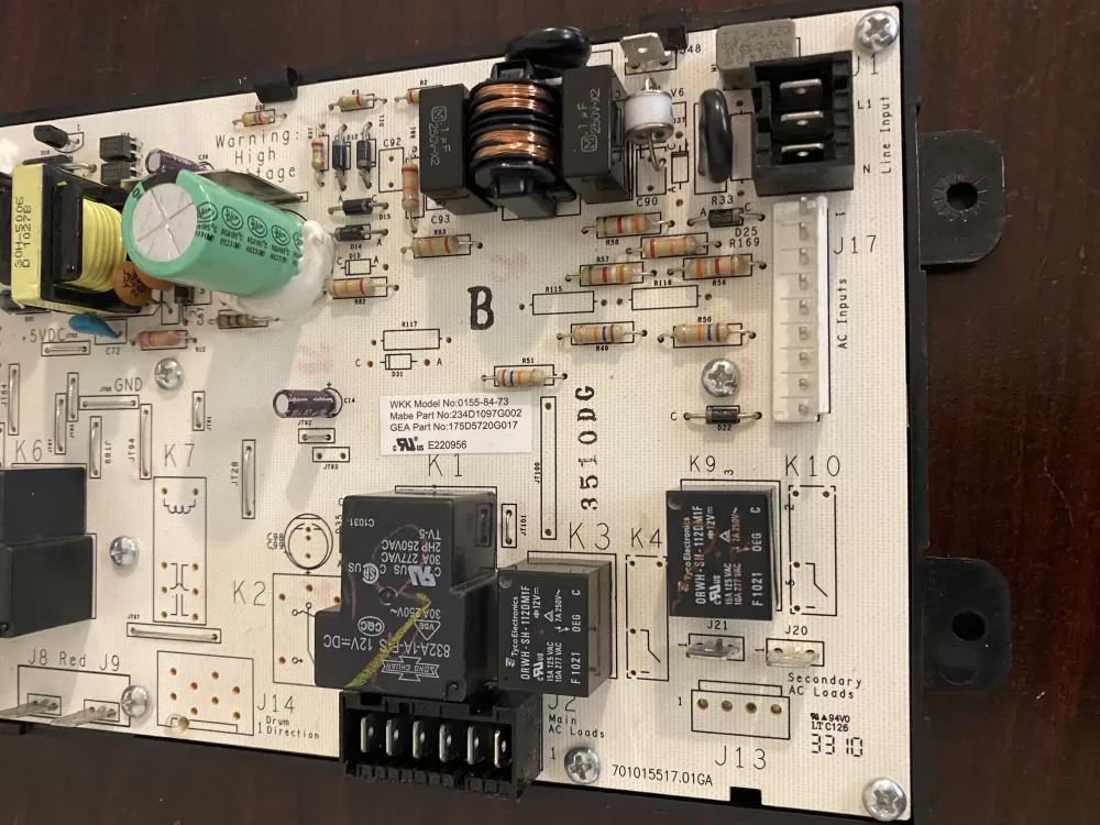 GE 175D5720G017 WE4M511 PD00024349 WE4M512 Dryer Control Board AZ34344 | BK1695