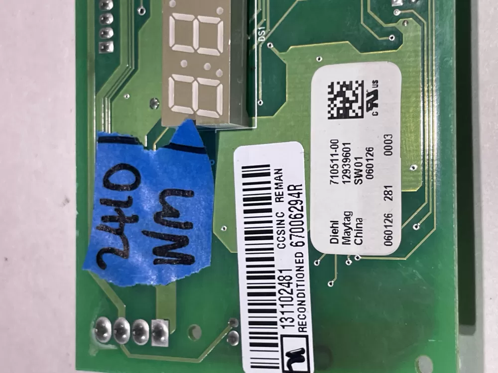 Maytag 12939601 67006294 5  Control Board AZ143370 | Wm2410