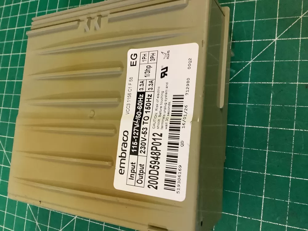 GE 200D5948P012 Refrigerator Control Board Inverter AZ184775 | NR2671