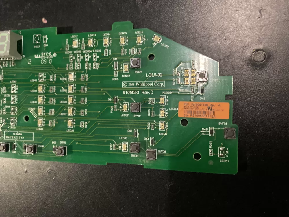 Whirlpool W10051166 Dryer Control Board AZ28051 | BK280