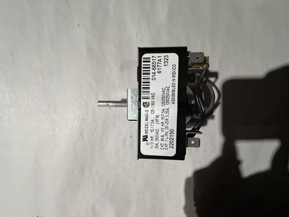 Whirlpool 220150  WP37001240  2202150  37001240  1185662  AP4047639  PS2039567  EAP2039567 Dryer Timer |