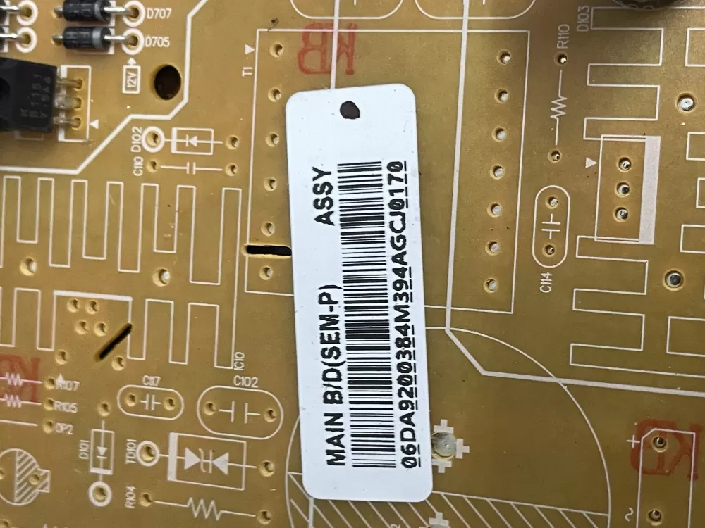 Samsung DA92 00384M Refrigerator Control Board AZ27510 | WM43