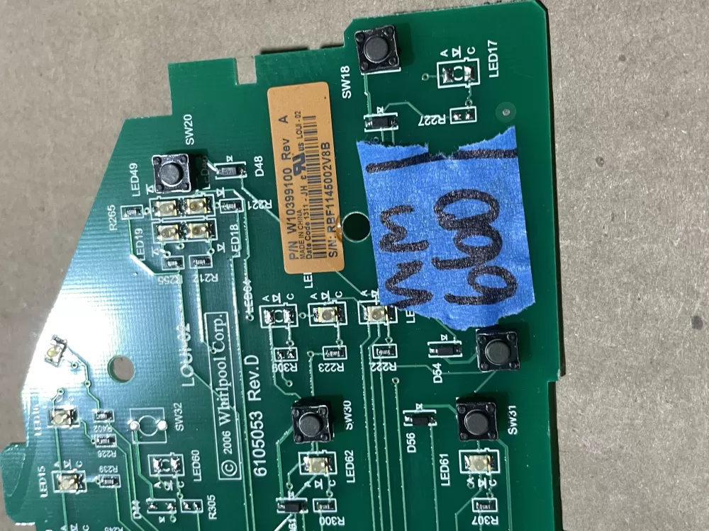 Whirlpool W10399100 W10296457 Washer Control Board AZ66327 | Wm660