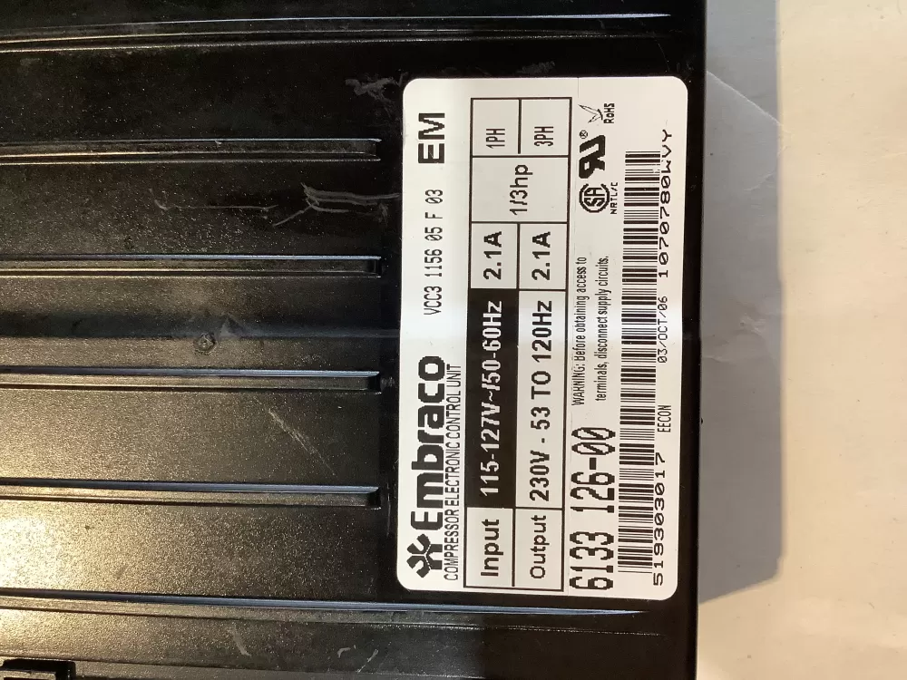 GE 519303011 Refrigerator Inverter Control Board AZ147086 | BG2474