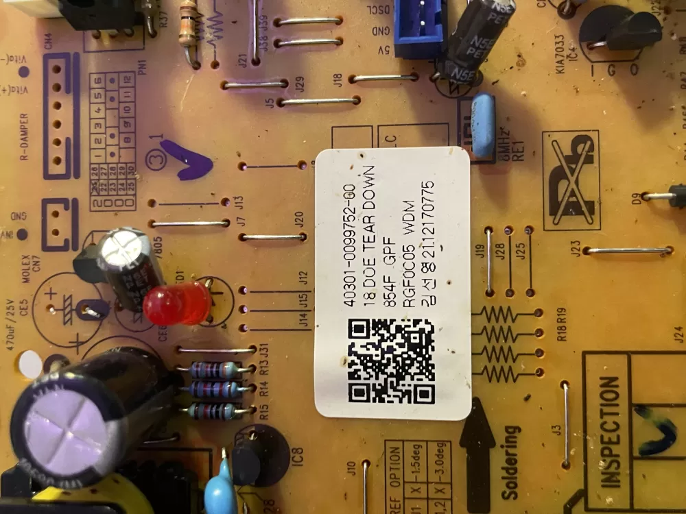 Daewoo refrigerator electronic control board AZ195765 | Wm824