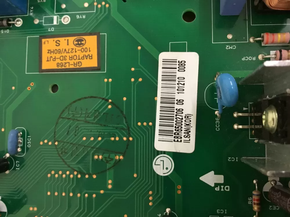 LG Kenmore EBR65002706 Refrigerator Control Board AZ34587 | NR287