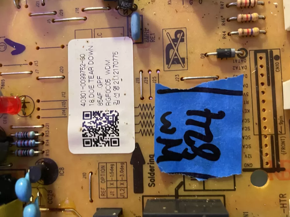 Daewoo refrigerator electronic control board AZ195765 | Wm824