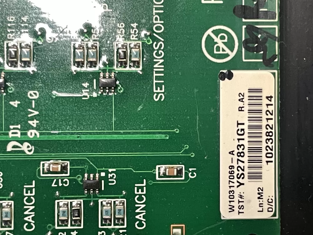 GE W10317069 W10295112 Range Oven Touchpad Control Panel Board AZ16746 | V177WM