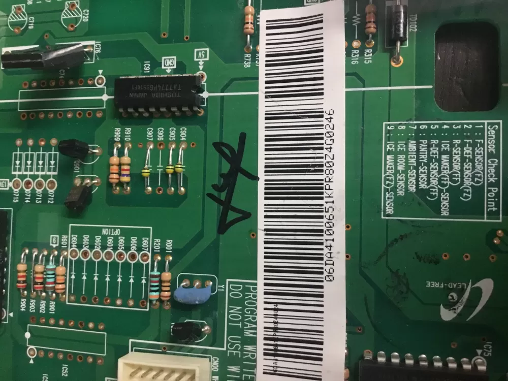 Samsung DA41 00651K Refrigerator Control Board AZ16388 | NRV312