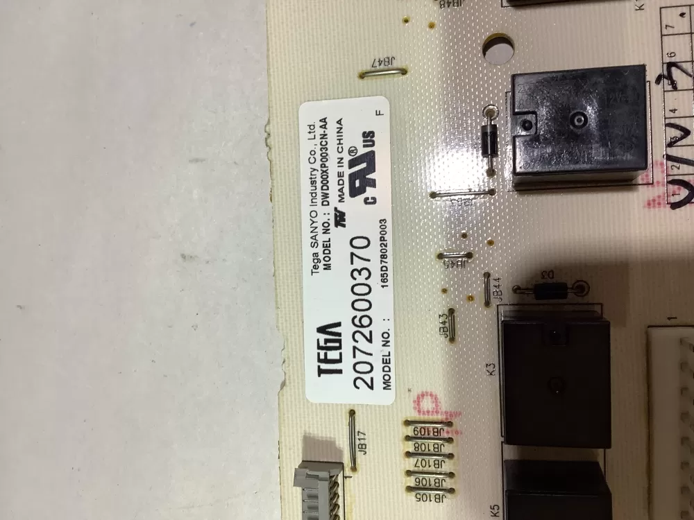 GE 165D7802P003 Dishwasher Control Board AZ142410 | ZC2397