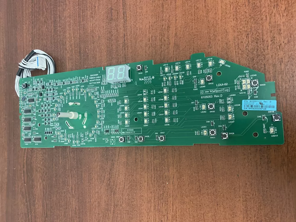 Whirlpool W10051132 W10051134 WPW10051132 Washer Control Board