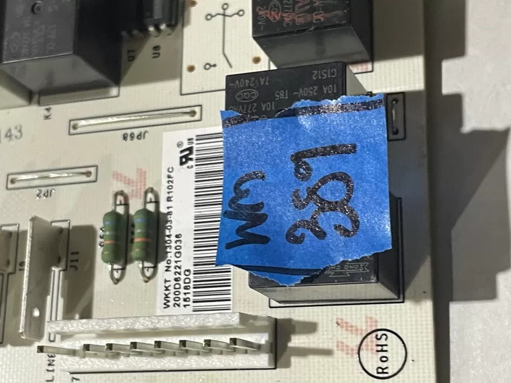GE EBX1110P002 200D6221G036 Refrigerator Control Board AZ200645 | Wm389