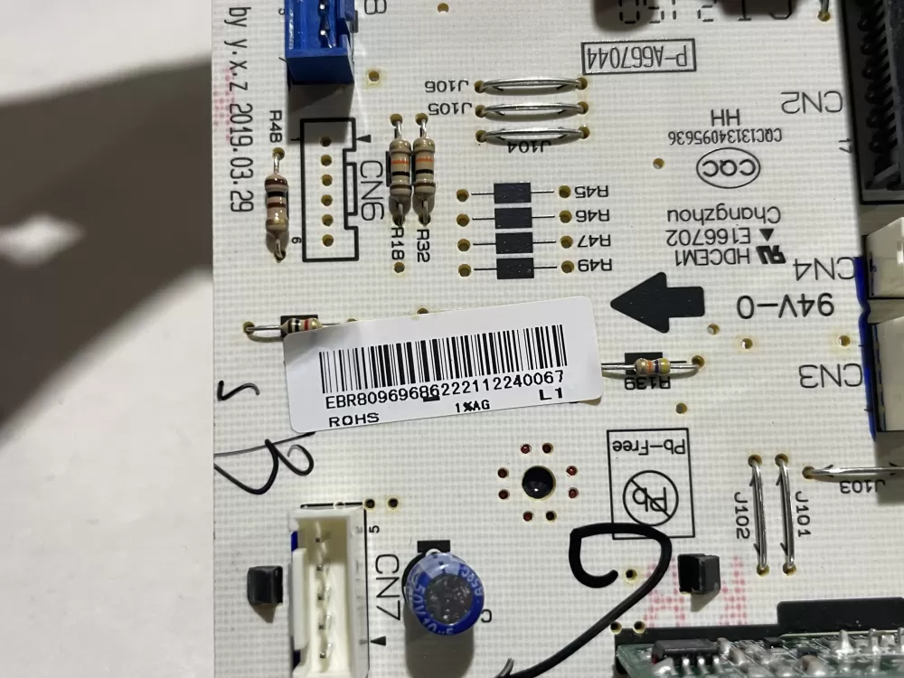 LG EBR80969686 Microwave Control Board AZ135743 | Wm2342