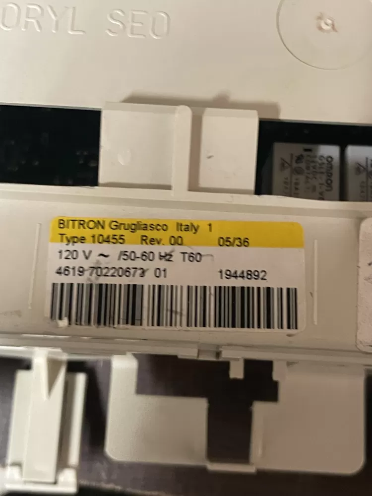 Whirlpool WP8182685 4619 70220673 01 Washer Control Board AZ39801 | Wmv394