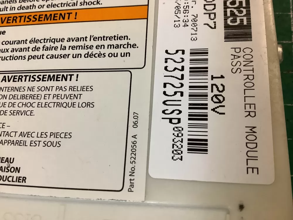 Fisher & Paykel 522056A 528356 Dishwasher Control Module AZ220548 | NR2074