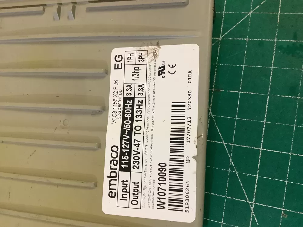 Whirlpool 519306265 Compressor Inverter Control Board AZ196977 | NR2752