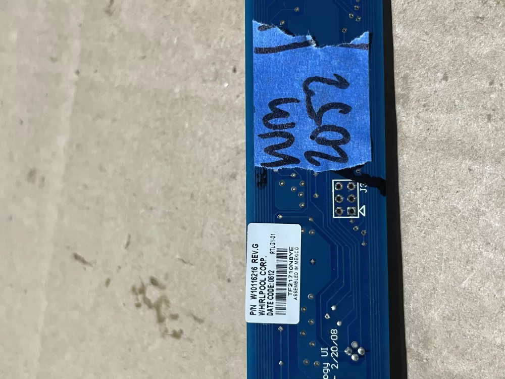 KitchenAid Jenn Air W10116216 Refrigerator Control Board AZ66031 | Wm2052