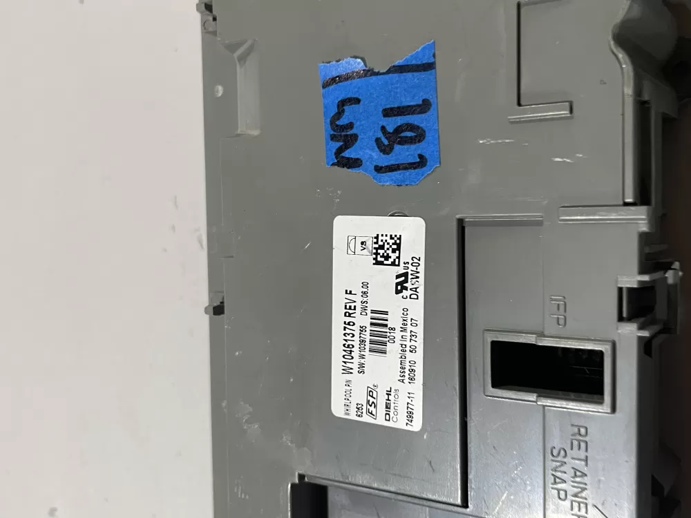 KitchenAid Jenn Air W10375793 Dishwasher Control Board AZ162524 | Wm181