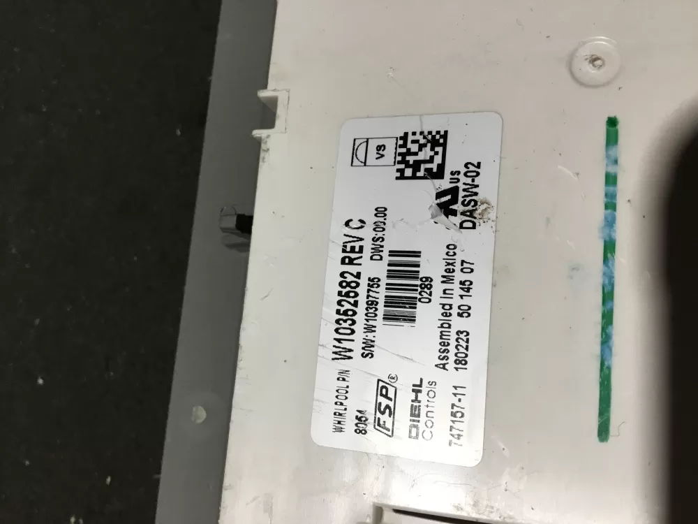 KitchenAid Kenmore AP6020246 W10195343 Dishwasher Control Board AZ99539 | NR34