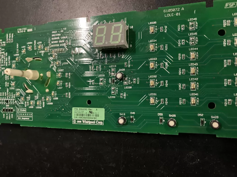 Kenmore 8564392 8564398 WP8564392 Washer Control Board AZ26342 | BK136
