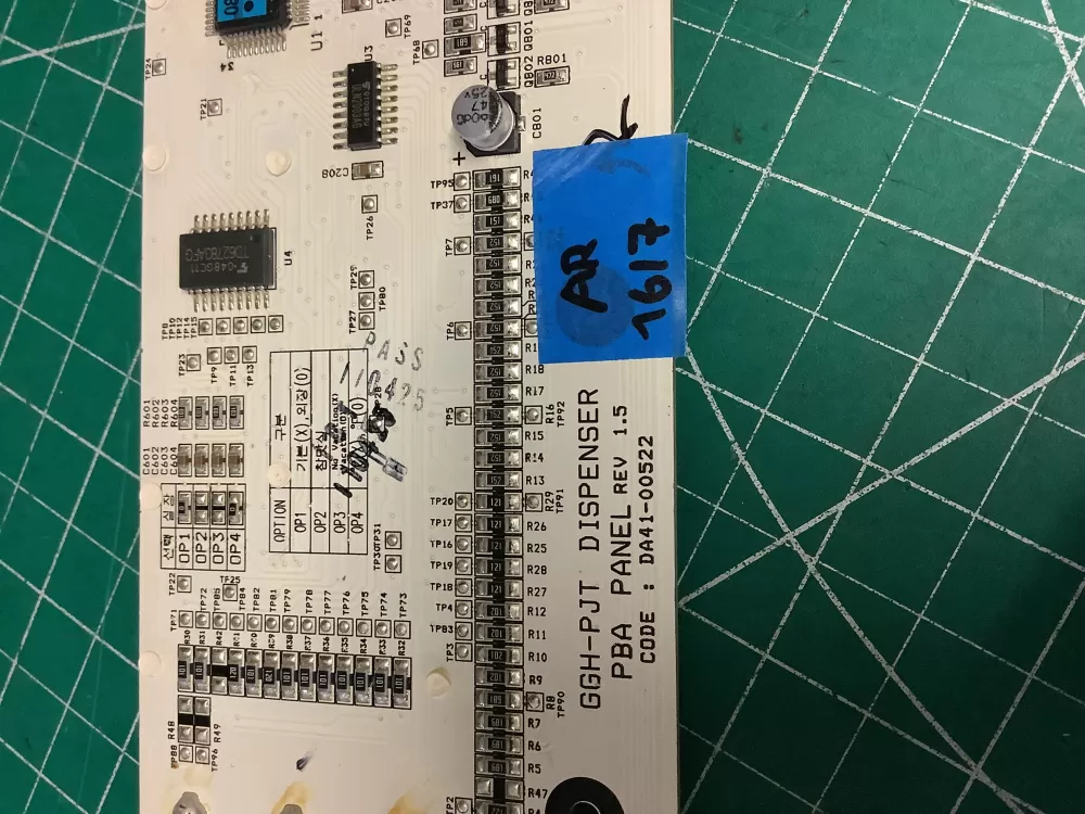 Samsung DA41-00522A Refrigerator Dispenser Control Board AZ209517 | AR1617