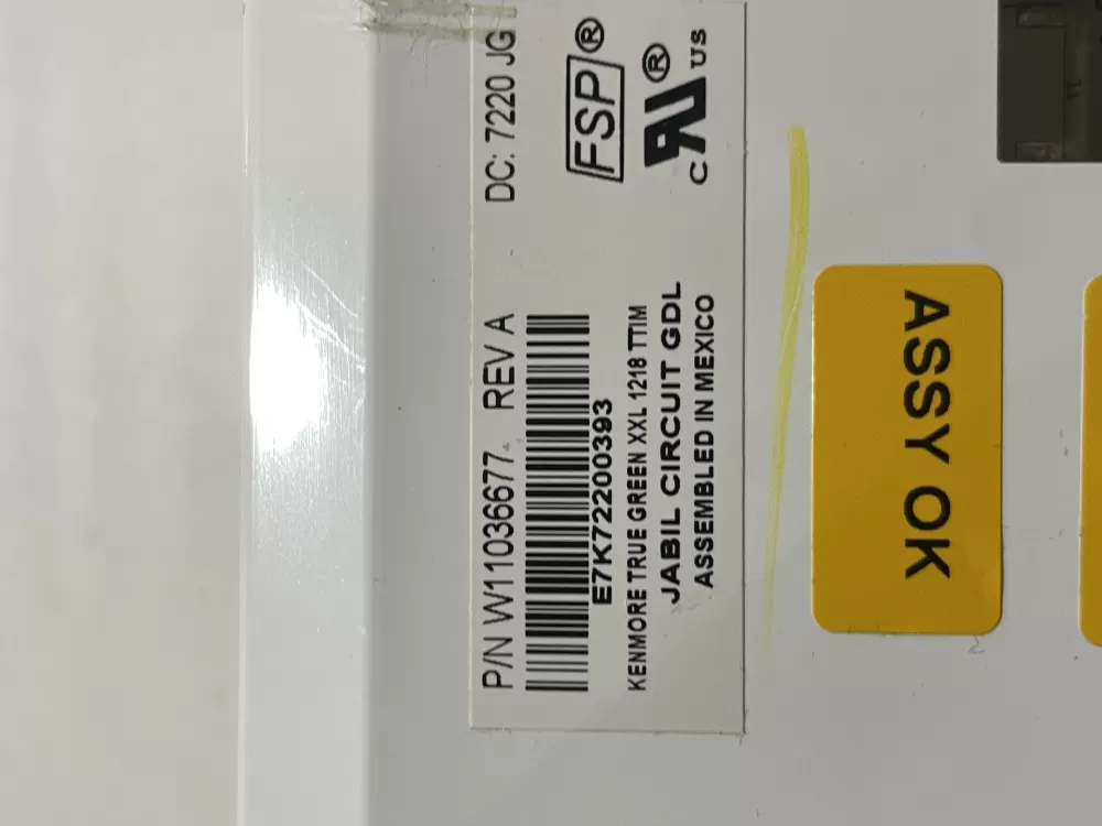 Kenmore W11036677 Refrigerator Control Board Interface AZ184245 | Wm2504