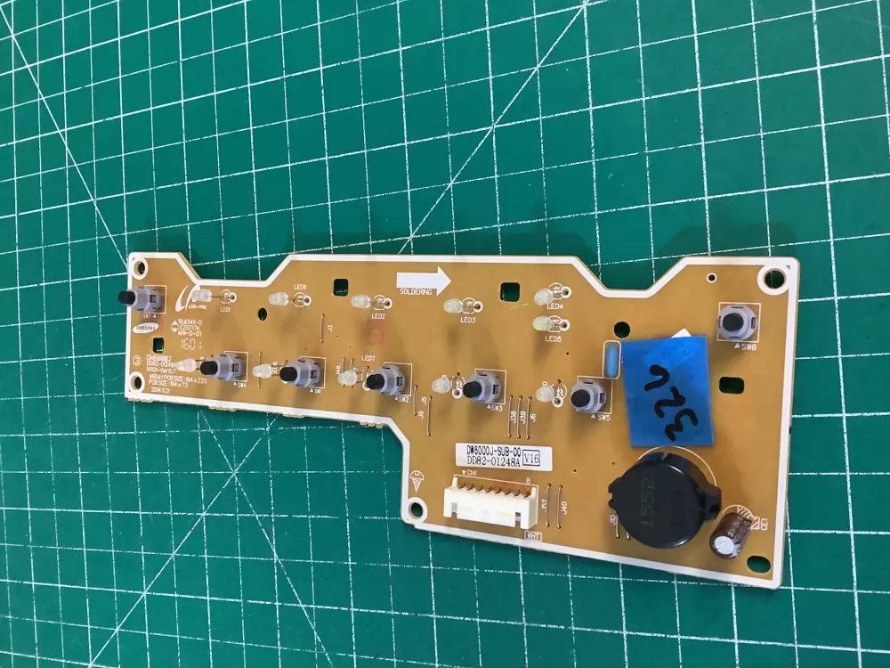 Samsung DD82 01248A Dishwasher Control Board AZ225373 | NR326