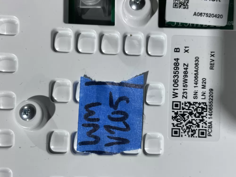 Whirlpool Maytag W10635984 W10587508 Washer Control Panel  AZ88666 | Wmv205