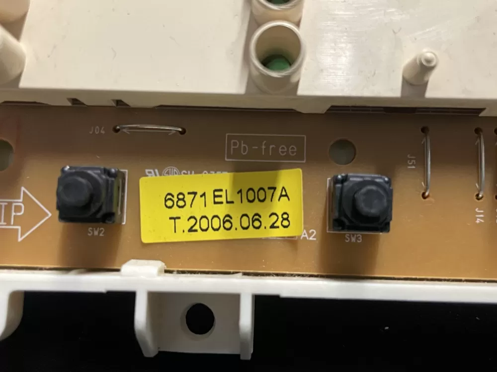 LG Dryer PCB Display Control 6871EL1007A AZ9419 | WMV62