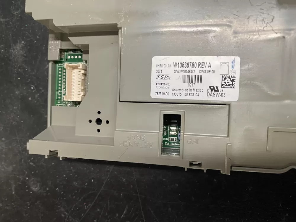 Whirlpool W10539780 W10597041 PS8260224 Dishwasher Control Board AZ17968 | BK982