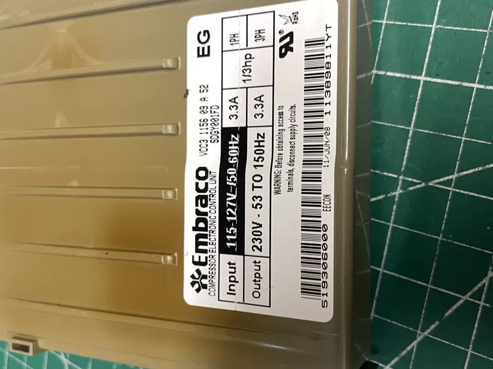 Whirlpool W10629033 Refrigerator Inverter Control Board AZ210311 | Wm2008