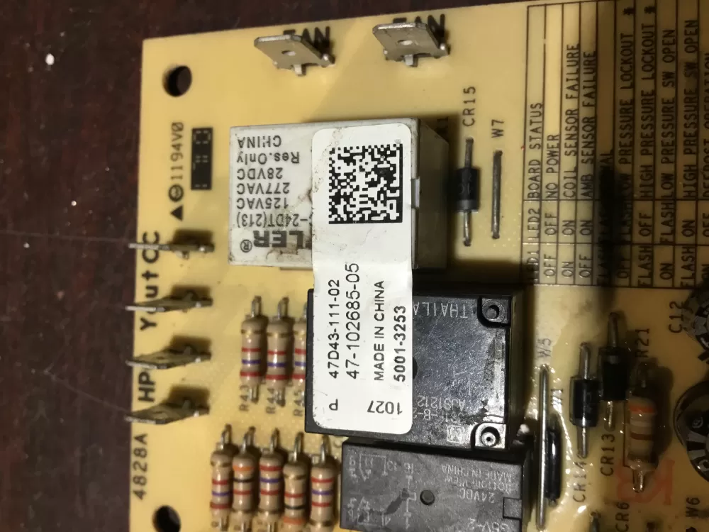 Emerson 47 102685 05 47d43 111 02  d43 Control Board AZ73417 | NR1805